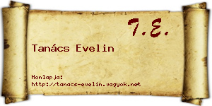 Tanács Evelin névjegykártya